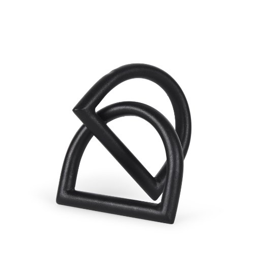 70526 - Locke Small Matte Black Metal Decorative Object
