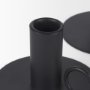 70524 - Noir Matte Black Metal Candle Holders (Set of 3)