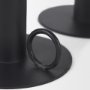 70524 - Noir Matte Black Metal Candle Holders (Set of 3)