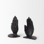 70537 - Praying Hands Bronze Cast Iron Book Ends