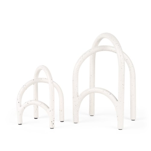 70531 - Springe White & Gray Speckled Arch Decorative Object (Set of 2)