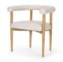 70422 - Arden Dining Chair w/ Medium Brown Wood and Cream Twill Fabric