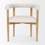 70422 - Arden Dining Chair w/ Medium Brown Wood and Cream Twill Fabric