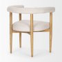 70422 - Arden Dining Chair w/ Medium Brown Wood and Cream Twill Fabric