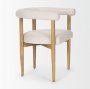 70422 - Arden Dining Chair w/ Medium Brown Wood and Cream Twill Fabric