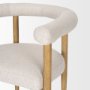 70422 - Arden Dining Chair w/ Medium Brown Wood and Cream Twill Fabric