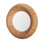 70600 - Ranela Light Brown Beaded Wooden Wall Mirror