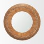 70600 - Ranela Light Brown Beaded Wooden Wall Mirror