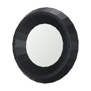 Ranela Black Beaded Wooden Wall Mirror