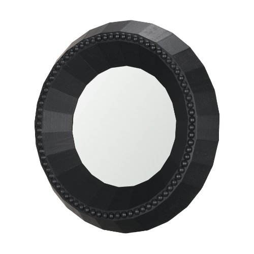 70601 - Ranela Black Beaded Wooden Wall Mirror
