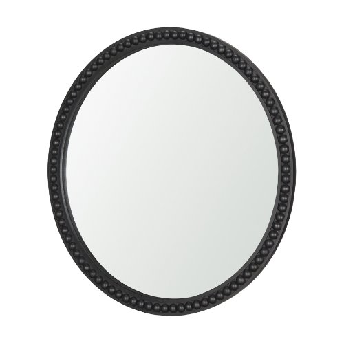 70606 - Roan Black Wood Beaded Wall Mirror