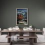 14065 - Tremblant Go Canada (XL) by Mercana Studio a Hand Embellished Decograph Framed Art Print under Glass