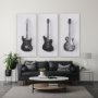101032-L - Guitar II by Mercana Studio a Hand Embellished Textured Canvas
