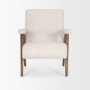 70408 - Nico Oatmeal Upholstered w/ Brown Wood Accent Chair