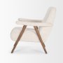70408 - Nico Oatmeal Upholstered w/ Brown Wood Accent Chair