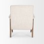 70408 - Nico Oatmeal Upholstered w/ Brown Wood Accent Chair