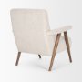 70408 - Nico Oatmeal Upholstered w/ Brown Wood Accent Chair