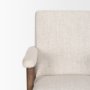 70408 - Nico Oatmeal Upholstered w/ Brown Wood Accent Chair
