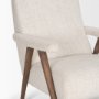 70408 - Nico Oatmeal Upholstered w/ Brown Wood Accent Chair