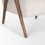 70408 - Nico Oatmeal Upholstered w/ Brown Wood Accent Chair