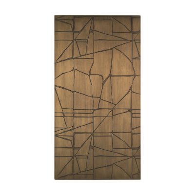 70596 - Roho Painted Gold Metal Wall Art