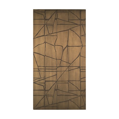 70596 - Roho Painted Gold Metal Wall Art
