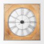 70602 - Rondell Light Brown Wood W/ Gold Metal Wall Clock