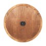 70603 - Raul Medium Brown Wood W/ Silver Metal Wall Clock