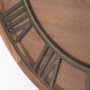 70603 - Raul Medium Brown Wood W/ Silver Metal Wall Clock
