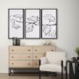 14678 - Begonia Vine (Left) by Mercana Studio Hand Embellished Textured Framed Art Print Matted under Glass