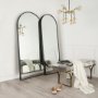 69538 - Sadie 28.0L x 2.0W x 78.0H Black Metal Rounded Arch Floor Mirror 