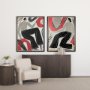 14780 - Bold People - Ellis by Mercana Studio Hand Embellished Textured Framed Art Print Matted under Glass