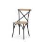 70588 - Etienne Light Brown Wood w/ Iron Metal Dining Chair