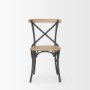 70588 - Etienne Light Brown Wood w/ Iron Metal Dining Chair