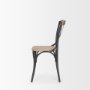 70588 - Etienne Light Brown Wood w/ Iron Metal Dining Chair