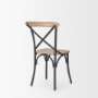 70588 - Etienne Light Brown Wood w/ Iron Metal Dining Chair