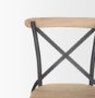 70588 - Etienne Light Brown Wood w/ Iron Metal Dining Chair