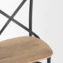 70588 - Etienne Light Brown Wood w/ Iron Metal Dining Chair