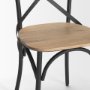 70588 - Etienne Light Brown Wood w/ Iron Metal Dining Chair