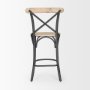 70589 - Etienne Light Brown Wood w/ Iron Metal Counter Stool