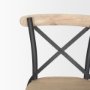 70589 - Etienne Light Brown Wood w/ Iron Metal Counter Stool