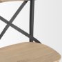 70589 - Etienne Light Brown Wood w/ Iron Metal Counter Stool