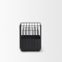 70536 - Verna Matte Black Wire Cage Metal Planters (Set of 2)