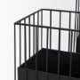 70536 - Verna Matte Black Wire Cage Metal Planters (Set of 2)