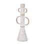 70535 - Ziva Large Distressed White Metal Sculptural Object