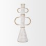 70535 - Ziva Large Distressed White Metal Sculptural Object