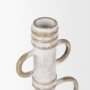 70535 - Ziva Large Distressed White Metal Sculptural Object