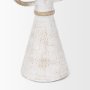 70535 - Ziva Large Distressed White Metal Sculptural Object