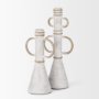 70535 - Ziva Large Distressed White Metal Sculptural Object