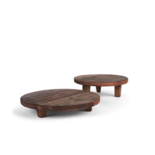 Iza Medium Brown Wooden Riser (Set of 2)